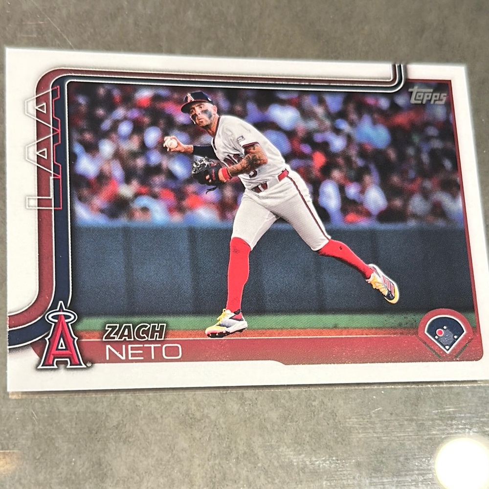 Topps Red and White Baseball Card